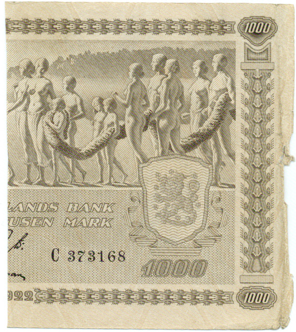 1000 Markkaa 1922 Litt.C C373168